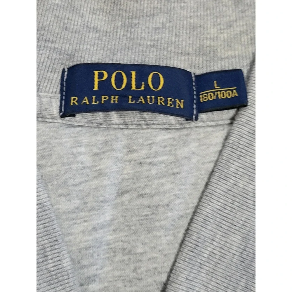 Polo Ralph Lauren Quilted Full Zip Vest Gray Old Money Men's Size Large